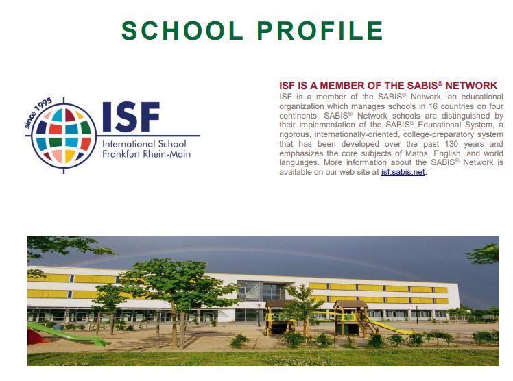 Isf School Profile Isf International School Frankfurt Rhein Main